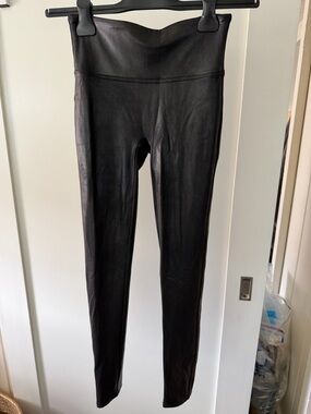 SPANX Faux Leather Leggings in Black